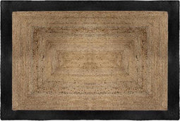 Jute kleed met zwarte rand 170 cm x 120 cm