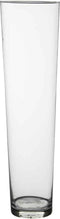 Mica Decorations Cassy Conische Vaas - H70 x Ø19 cm - Glas - Transparant - TRANSPARANT