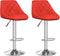 vidaXL - Barstoelen - 2 - st - kunstleer - rood