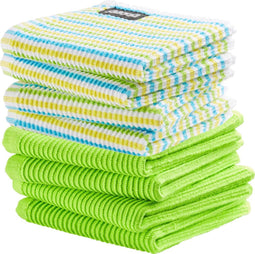 DDDDD combiset vaatdoek basic (4 stuks) bright green + fun (4 stuks) bright multi