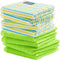 DDDDD combiset vaatdoek basic (4 stuks) bright green + fun (4 stuks) bright multi