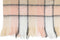 J-Line Plaid geruit - polyester - beige & roze - 180 x 130 cm - woonaccessoires