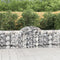 vidaXL - Schanskorven - 11 - st - gewelfd - 200x50x80/100 - cm - ijzer
