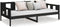 vidaXL - Slaapbank - massief - grenenhout - zwart - 90x200 - cm
