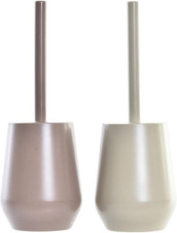 Toiletborstel DKD Home Decor Bruin Beige polyestyreen 12 x 12 x 34,5 cm (2 Stuks)