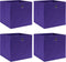 vidaXL - Opbergboxen - 4 - st - 32x32x32 - cm - stof - paars