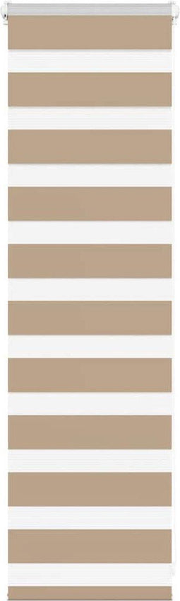vidaXL - Zebra - Blind - 50x100 - cm - stofbreedte - 45,9 - cm - polyester - zandbruin