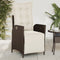 vidaXL - Tuinstoelen - 2 - st - verstelbaar - met - voetensteun - poly - rattan - bruin