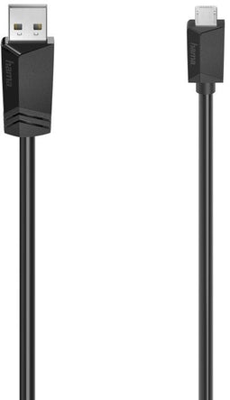 Hama 00200607 - USB-kabel USB 2.0 - 0.75 m Recht 480 MBit/s - Zwart