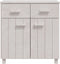 vidaXL - Dressoir - HAMAR - 79x40x80 - cm - massief - grenenhout - wit