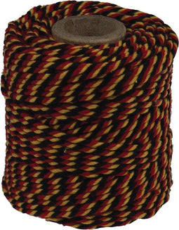 Katoentouw, zwart-rood-geel, klos van 50 g, ongeveer 35 m