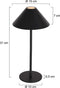 Steinhauer Ancilla 3353ZW - Tafellamp - Oplaadbaar dimbaar - Zwart