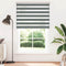vidaXL - Zebra - rolgordijn - 150x230 - cm - stofbreedte - 145,9 - cm - donkergrijs