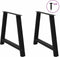 vidaXL - Salontafelpoten - 2 - st - A-vormig - 100x(72-73) - cm - staal - zwart