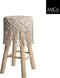 Mica Decorations Kruk Macramé - H61 x Ø32 cm - Crème