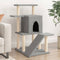 vidaXL - Kattenmeubel - met - sisal - krabpalen - 97 - cm - lichtgrijs