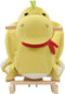 vidaXL Hobbeldier draak met rugleuning 60x32x53 cm pluche limegroen