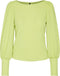Vero Moda VMVIBE - Dames Blouse - Lange ballonmouwen - Sharp Green - Maat L