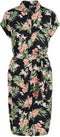 Pieces PCNYA SS SHIRT DRESS - Doorknoopjurk met palm print - Maat L