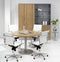 Ronde vergadertafel Work diameter Ø120cm bladkleur Robson Eiken framekleur Zwart (RAL9005)