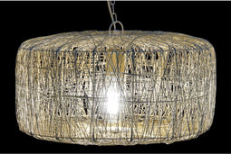 Plafondlamp DKD Home Decor Ziverachtig Zilver 50 W (46 x 46 x 23 cm)