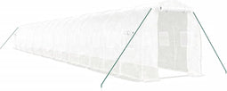 vidaXL - Tuinkas - met - stalen - frame - 36 - m² - 18x2x2 - m - wit