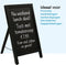 BRASQ Krijtstoepbord - Enkelzijdig - Weerbestendig - Zwart - 55x85 cm