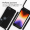 iMoshion Hoesje Geschikt voor iPhone SE (2022) / SE (2020) / 8 / 7 Hoesje Met Koord - iMoshion Siliconen design hoesje met koord - Zwart / Dandelion Black