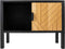 Liviza Nachtkastje Grados - Eiken - Rechthoek Zwart - 45 cm , 30 cm , 60 cm