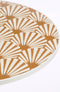 Mica Decorations Odile Bistrotafel - Rond - Metaal - H76 x Ø61 cm - Bruin Wit