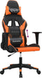 vidaXL - Gamestoel - kunstleer - zwart - en - oranje