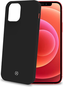 Celly iPhone 12 Pro Max - Siliconen hoes - Antikras binnenkant - Zwart