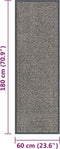 vidaXL - Deurmat - getuft - 60x180 - cm - lichtbruin