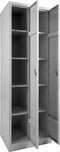 Garderobekast voorzien van legborden in alle kolommen Aantal deuren 2 Aantal legborden 8 Breedte 60CM Hoogte 190CM Kleur frame Wit (RAL9010) Soort poot Met pootje Slot Met sleutel en cilinderslot