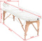 vidaXL - Massagetafel - inklapbaar - 4 - cm - dik - met - 2 - bolsters - ovaal - wit