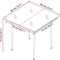 vidaXL - Tuintafel - 80x80x74 - cm - staal - en - glas - zwart