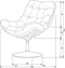 WOOOD Vive Draaifauteuil - Rattan - Naturel/Zwart - 100x82x105