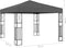 vidaXL - Prieel - met - LED-lichtslinger - 3x3 - m - stof - antracietkleurig