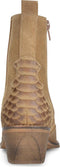 PS Poelman TARTOR - Dames Enkellaarzen - Beige Leer met Snake Print - Maat 37