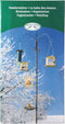 Esschert Design Voederstation - Vogelvoederhuisje - Groen - 75 cm x 75 cm x 300 cm