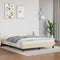vidaXL - Bedframe - kunstleer - crèmekleurig - 140x190 - cm