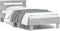 vidaXL - Bedframe - met - hoofdeinde - bewerkt - hout - betongrijs - 90x190 - cm