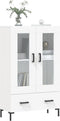 vidaXL - Hoge - kast - 69,5x31x115 - cm - bewerkt - hout - wit