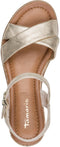 Tamaris dames sandalen - Sleehak 5 cm - Goud - Maat 37