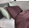 Zohome Kussensloop Satinado - Kussenhoes van 80x80 cm - Set van 2 stuks - 100% Katoen-Satijn - Paars
