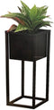 Bloempot - Metaal - Bloemen - Plantenpot - Voor Binnen - Zwart - 70 cm