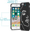 iMoshion Hoesje Geschikt voor iPhone 6s / 6 Hoesje Siliconen - iMoshion Design hoesje - Wit / Zwart / Line Art Woman White