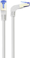 Renkforce RJ45 RJ45kabel Aansluitkabel CAT 6A S/FTP 0.50 m Grijs 90° haaks naar onder