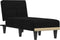 vidaXL - Chaise - longue - stof - zwart