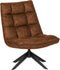 WOOOD Jouke Draaifauteuil - Kunstleer - Cognac - 97x70x85
